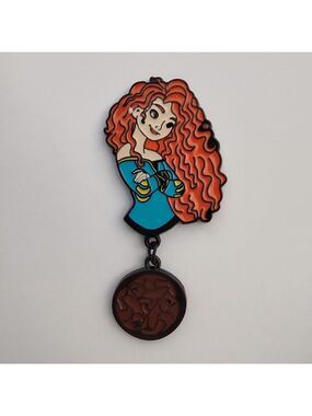 2/$10 Disney Princess Merida Enamel Pin with Brown Charm